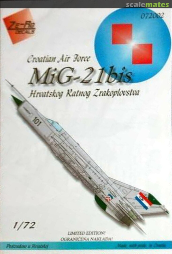 Boxart MiG-21bis 072002 Ze-Ro Decals