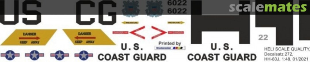 Boxart HH-60J - US Coast Guard Decal 272 Heli Scale Quality