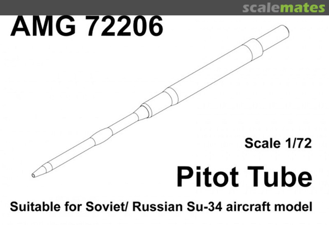 Boxart Pitot tube for aircraft Su-34 (turned brass) AMG 72206 Amigo Models