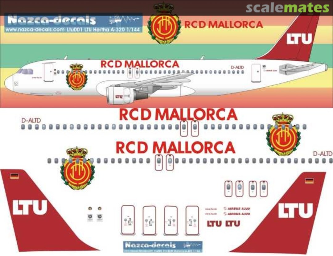 Boxart Airbus A320-214 LTU005 Nazca decals