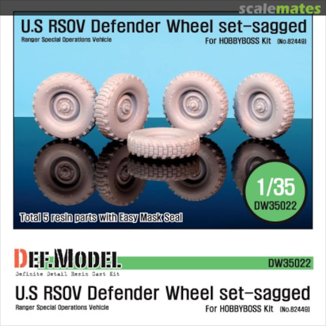 Boxart U.S RSOV Defender Sagged wheel set DW35022 Def.Model