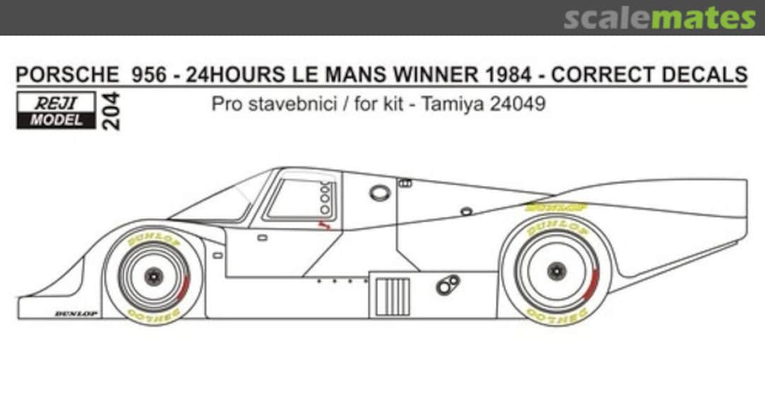 Boxart Porsche 956 - 24 hours Le Mans winner 1984 204 REJI Model