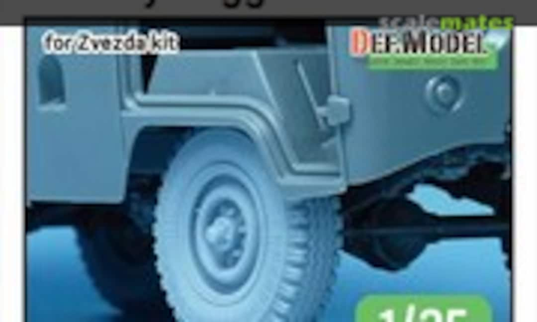 1:35 Russian UAZ 3909 Van Military Sagged wheel set (Def.Model DW35143)