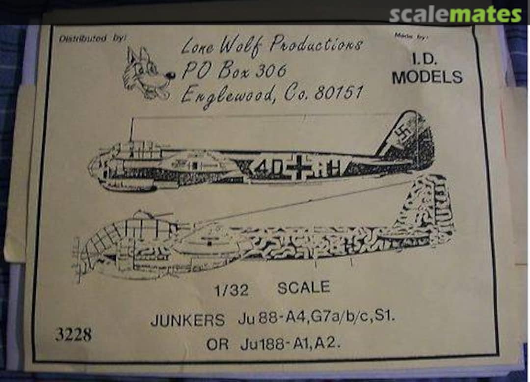 Boxart Ju-88 / 188 3228 ID Models