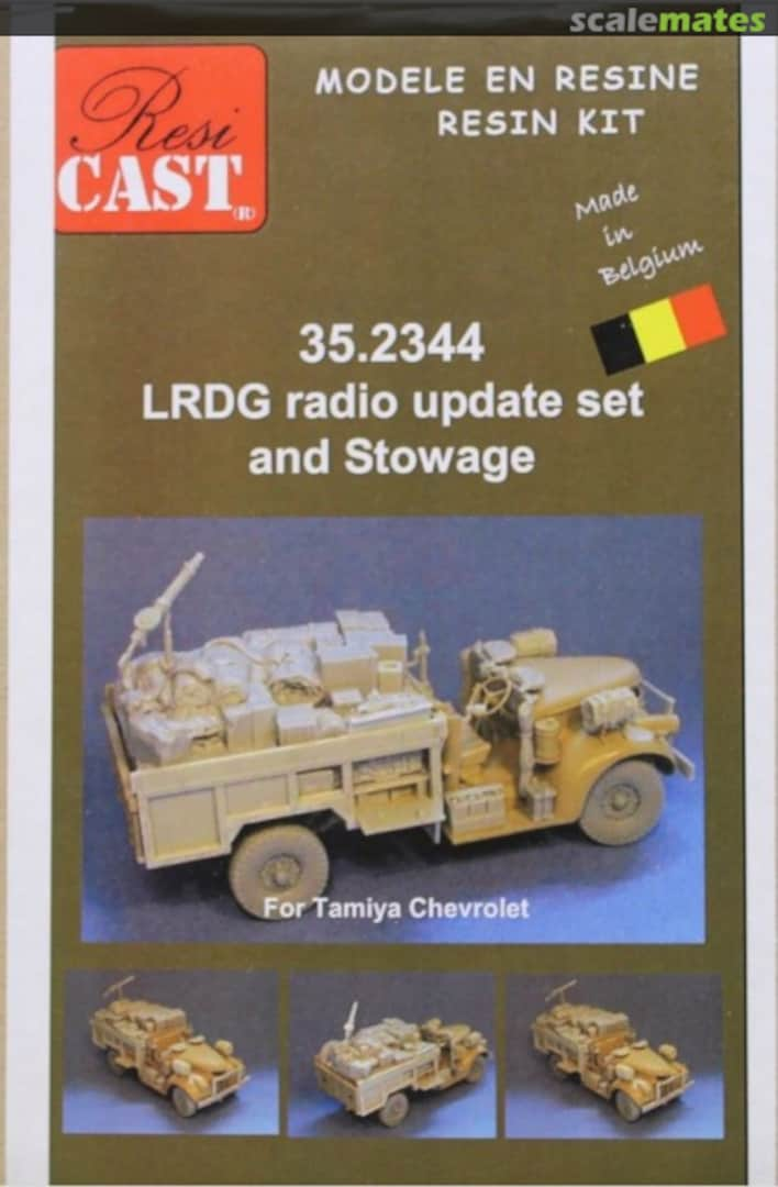 Boxart LRDG Chevrolet Radio Update, Wheels & Stowage set 35.2344 Resicast