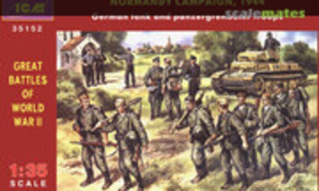 1:35 Normandy Campaign, 1944 German tank and panzergrenadier troops (ICM 35152)