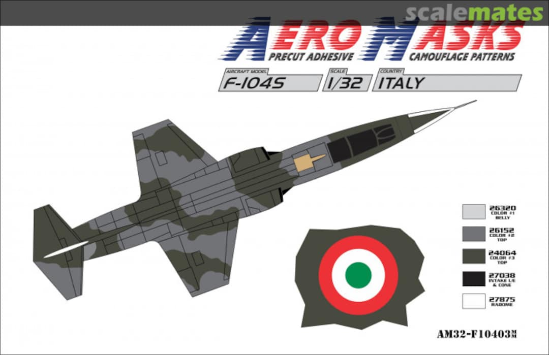 Boxart F-104S Italy AM32-F10403 AeroMasks