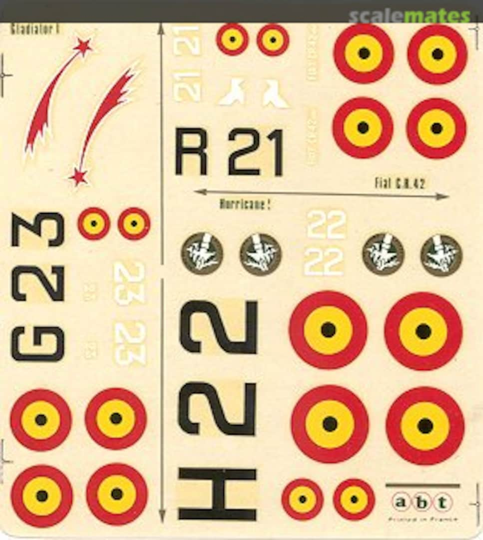 Boxart Belgian Fighters - World War II 24 ABT Decals