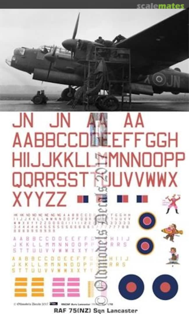 Boxart RAF 75(NZ) Sqn Avro Lancaster OMD0407 Oldmodels Decals