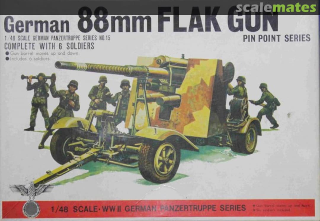 Boxart German 88mm Flak Gun 8236 Bandai