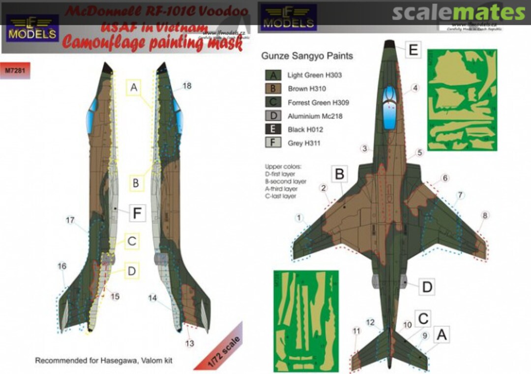 Boxart McDonnell RF-101C Voodoo USAF in Vietnam M7281 LF Models