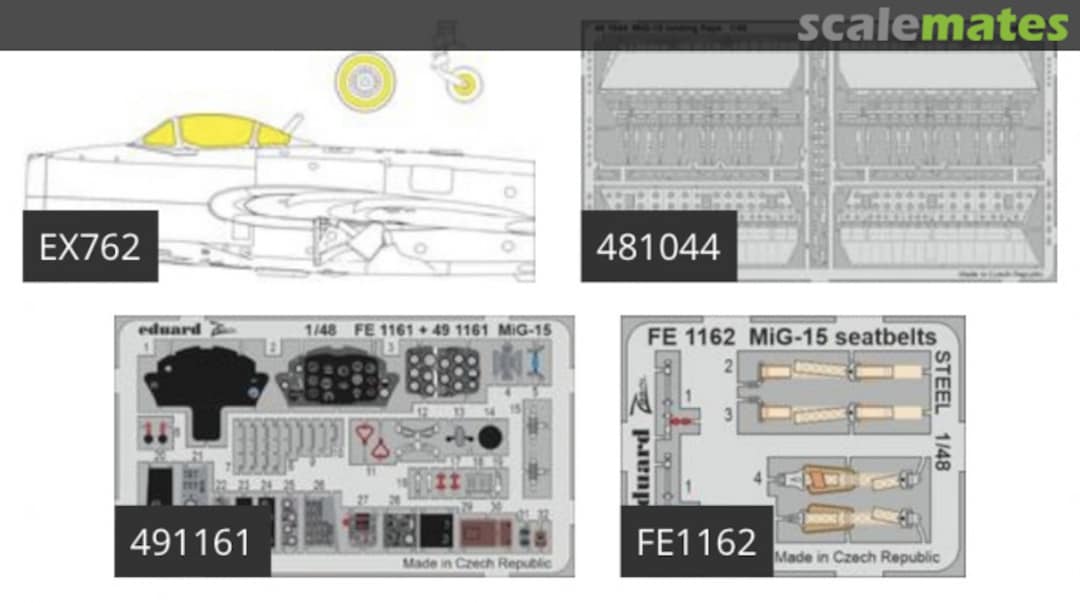 Contents MiG-15 detail set BIG49287 Eduard