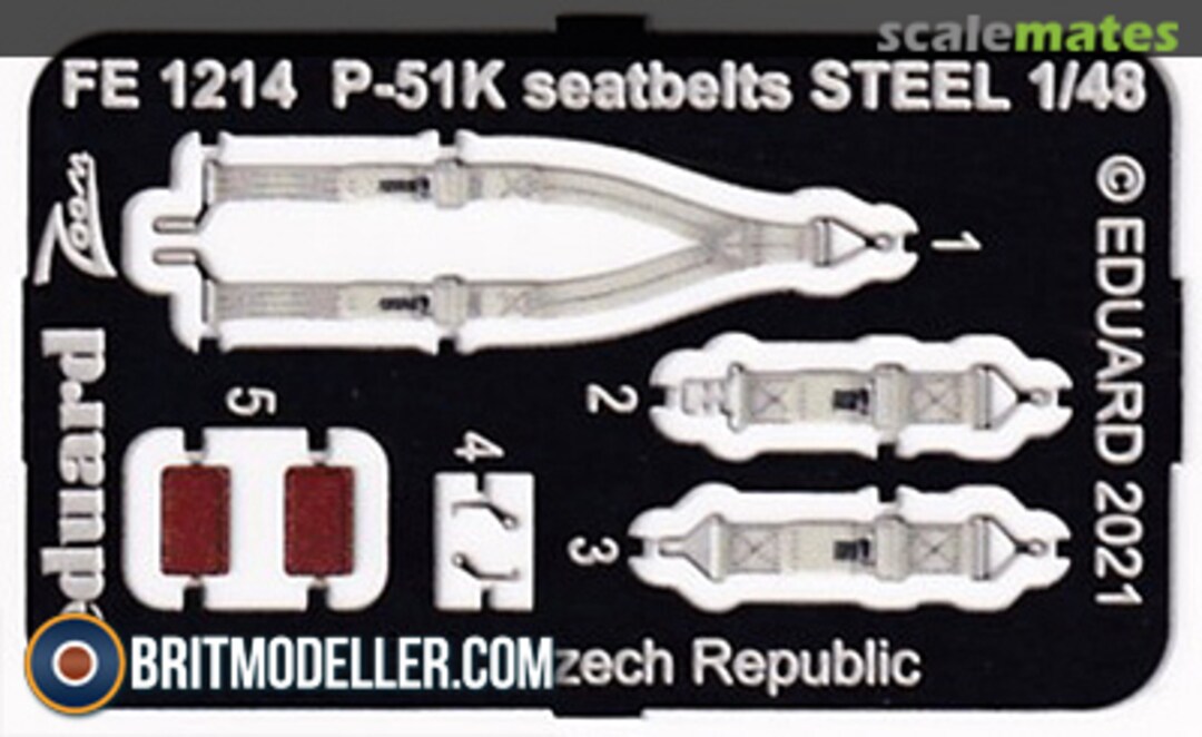 Boxart P-51K seatbelts STEEL FE1214 Eduard