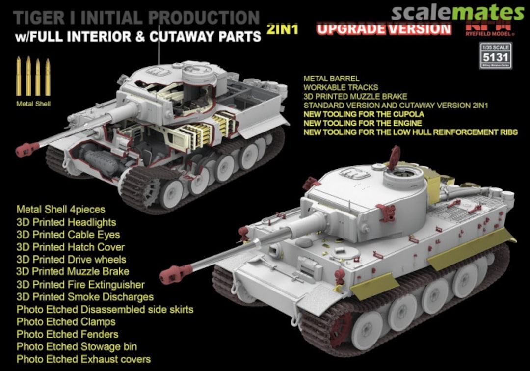 Boxart Pz.Kpfw. VI Ausf. E Tiger I Initial Production RM-5131 Rye Field Model