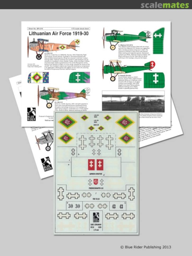 Boxart Lithuanian Air Force 1919 - 1930 BR216 Blue Rider