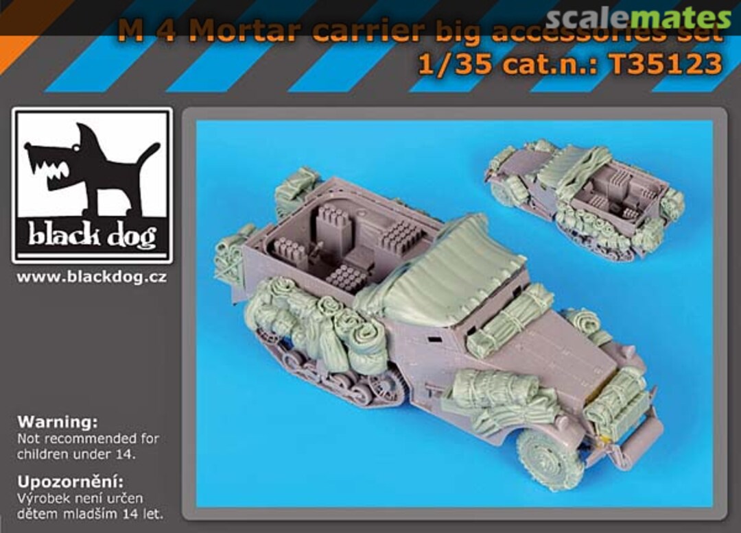 Boxart M4 mortar carrier big accessories set T35123 Black Dog