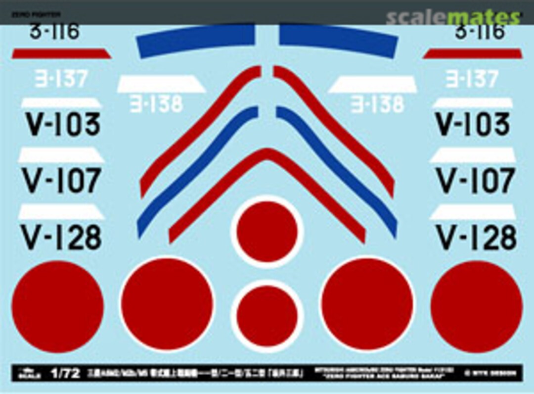 Boxart Mitsubishi A6M2/M2b/M5 Zero Fighter Model 11/21/52 A-72021 MYK Design