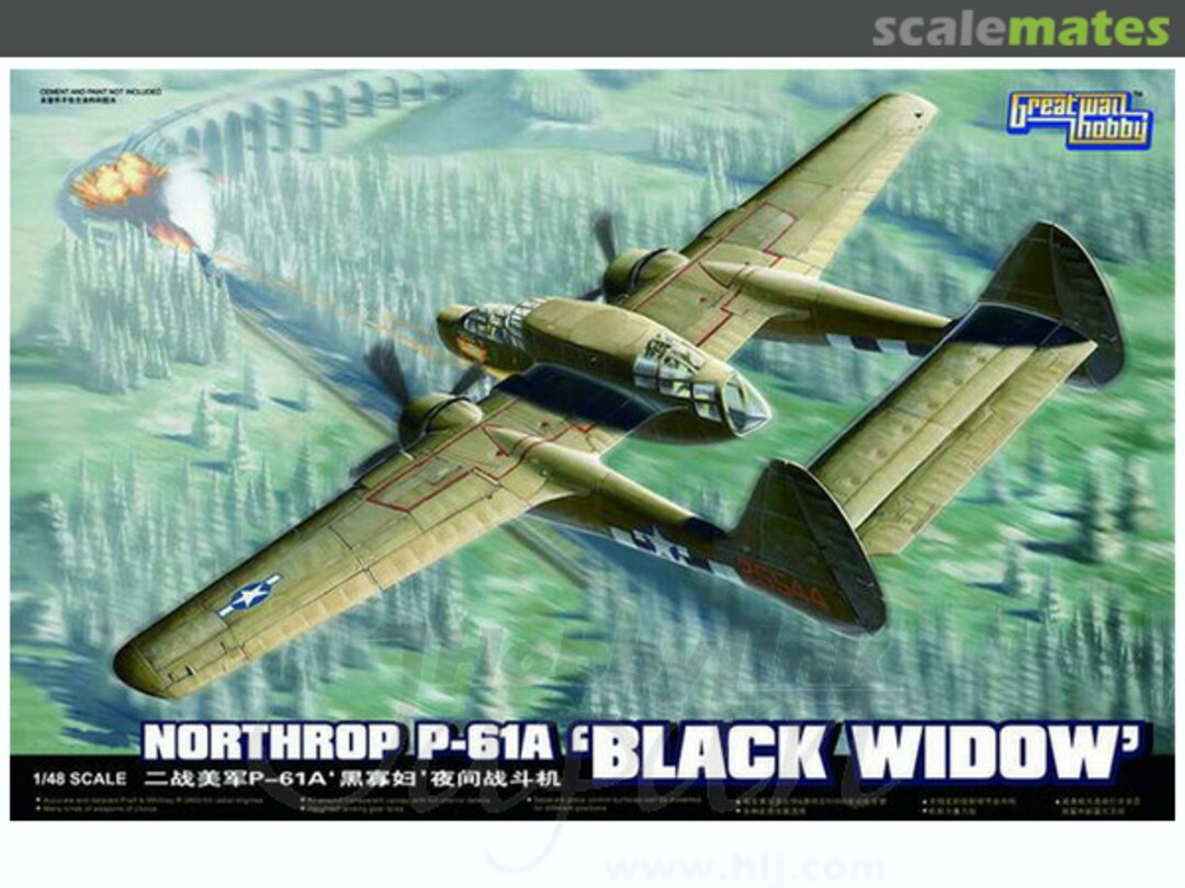 Boxart Northrop P-61A Black Widow w/PE Limited L4802E Lion Roar