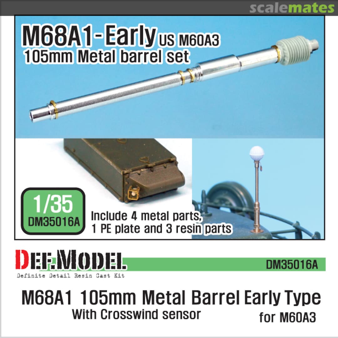 Boxart M68A1 105mm Metal Barrel Early Type(for 1/35 M60A3) DM35016A Def.Model