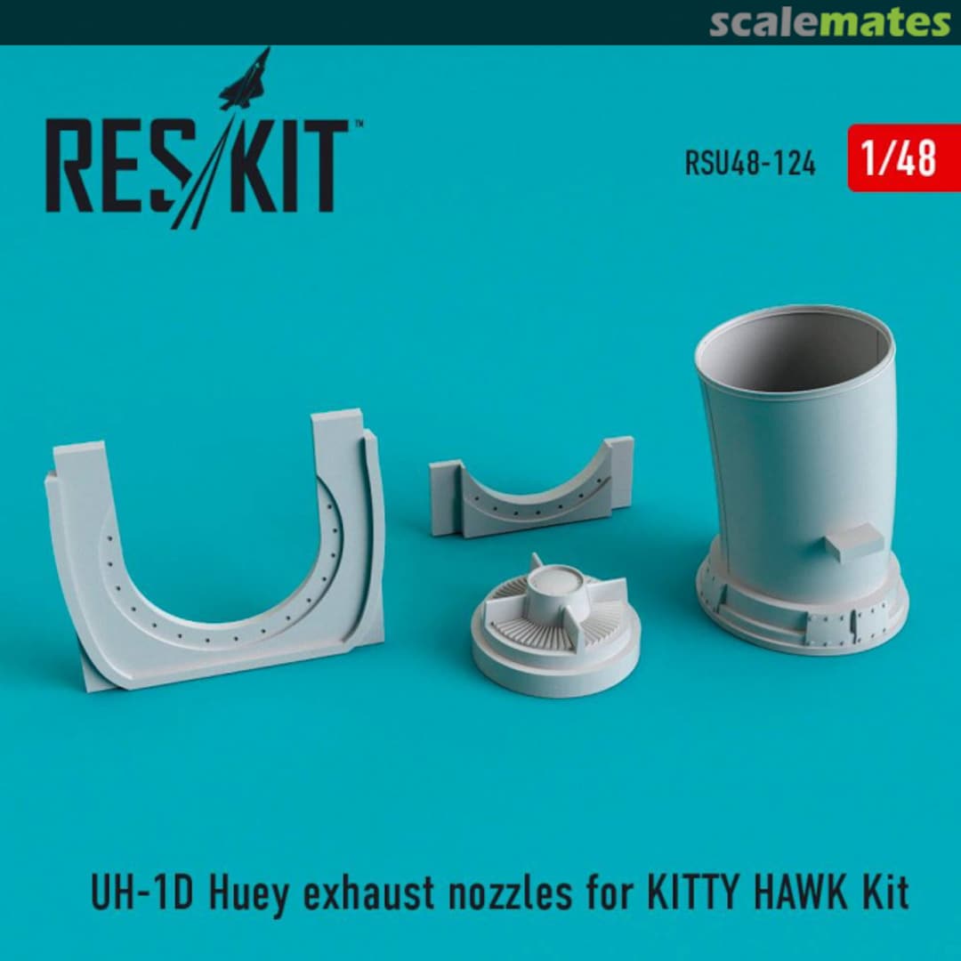 Boxart UH-1D Huey - Exhaust Nozzles RSU48-0124 ResKit