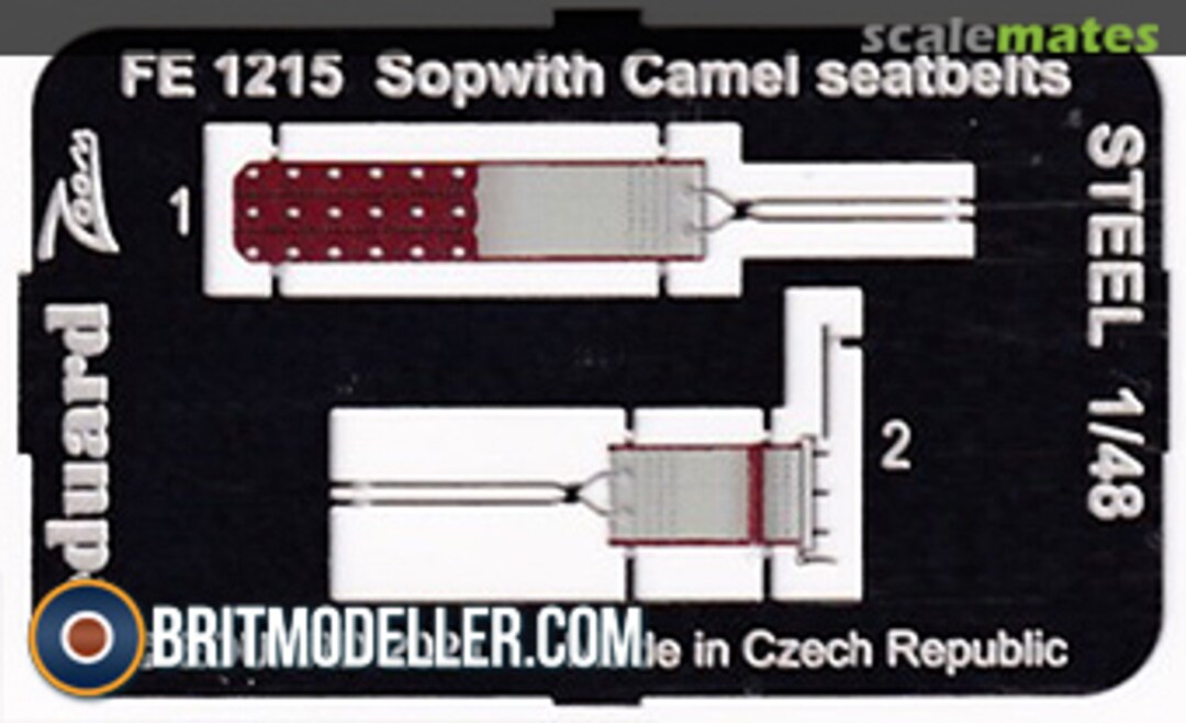 Boxart Sopwith Camel seatbelts STEEL FE1215 Eduard