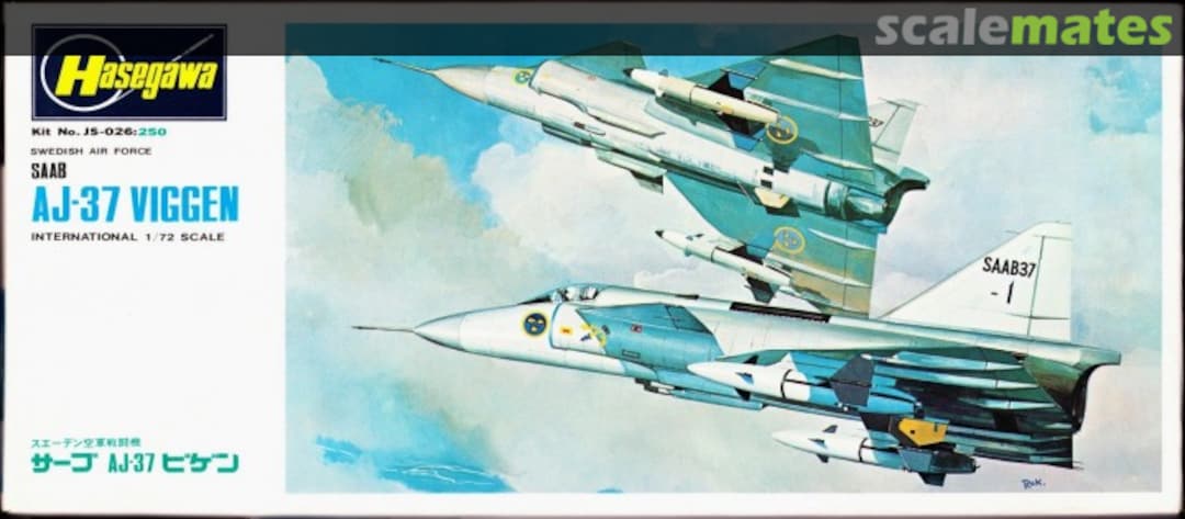 Boxart Saab AJ-37 Viggen JS-026 Hasegawa