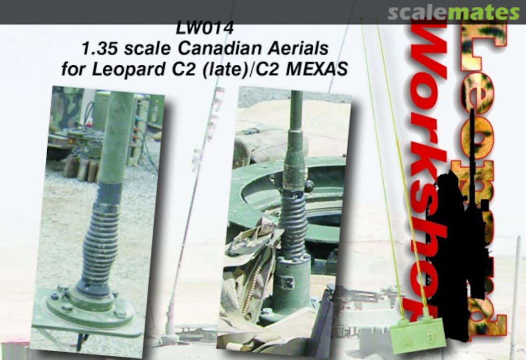 Boxart Canadian Aerials for Leopard C2 (late) and C2 MEXAS LW014 Leopard Workshop