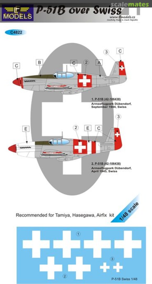 Boxart North American P-51 Mustang B - World War II - for Tamiya kit TAM61042 C4822 LF Models