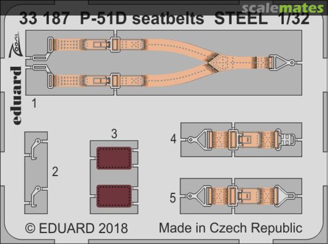 Boxart P-51D seatbelts 33187 Eduard