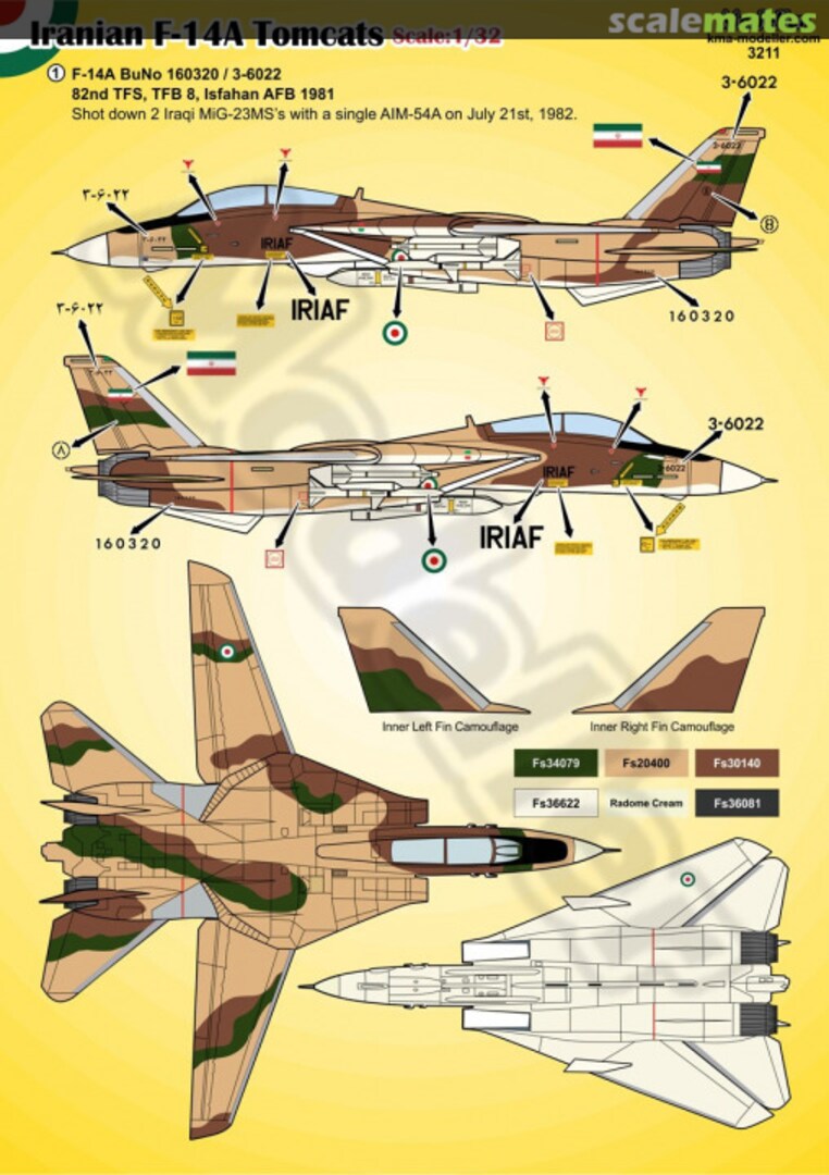 Boxart Iranian F-14A Tomcats 3211 Modeller