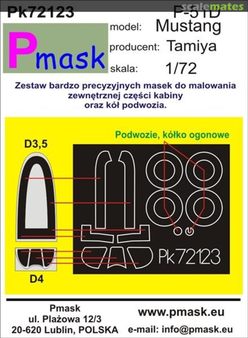 Boxart P-51D Mustang PK72123 Pmask