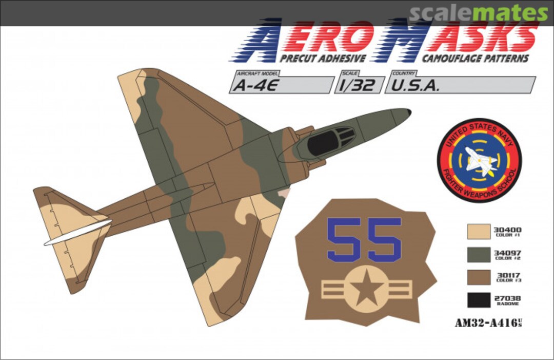 Boxart A-4E USA USNFWS 55Blue AM32-A416 AeroMasks