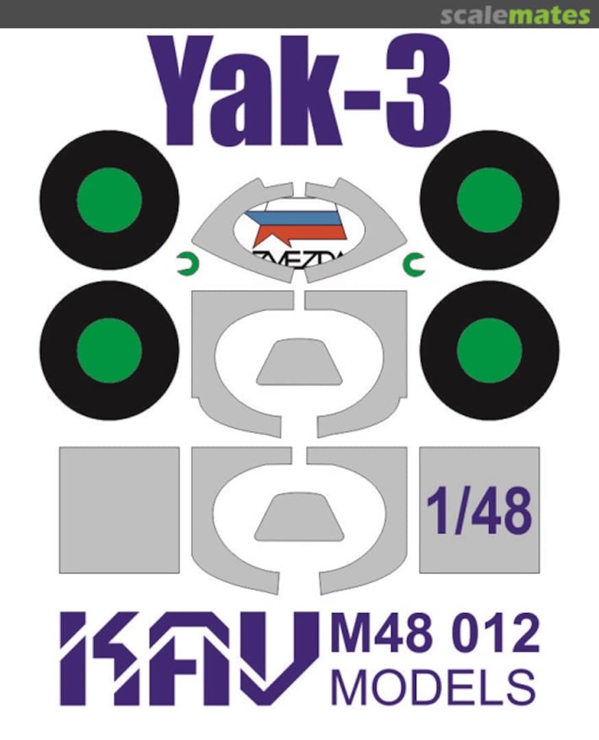 Boxart Paint mask for Yak-3 KAV M48 012 KAV models