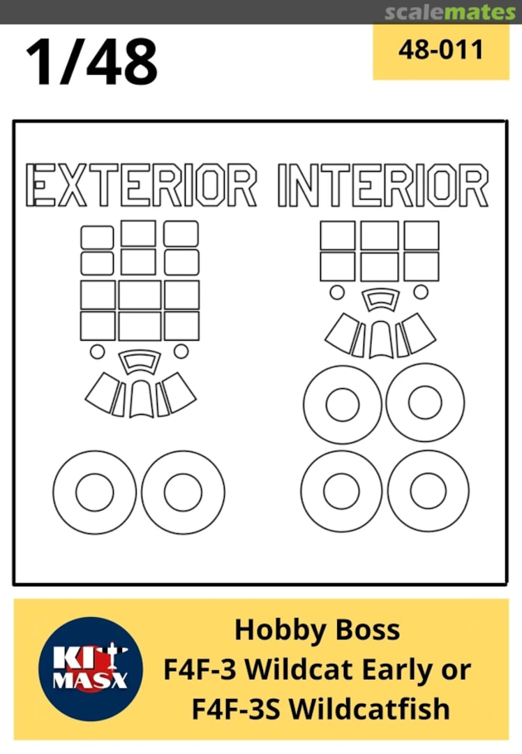 Boxart F4F-3 Wildcat Early or F4F-3S Wildcatfish 48-011 Kit Masx
