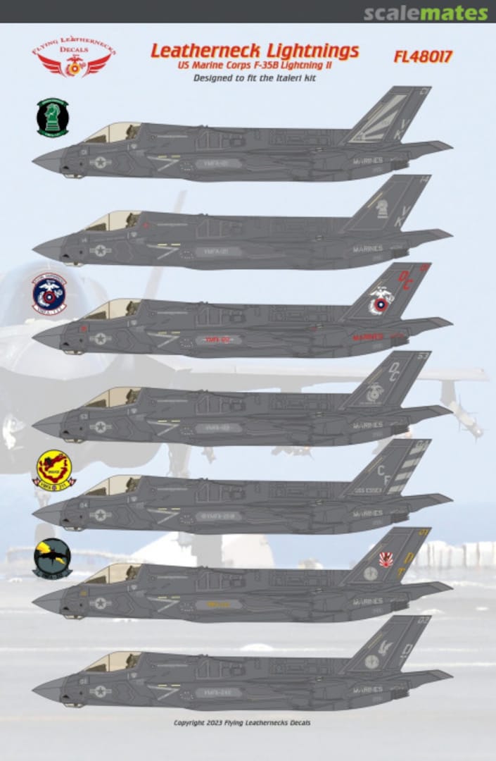 Boxart F-35B Leatherneck Lightnings FL48017 Flying Leathernecks