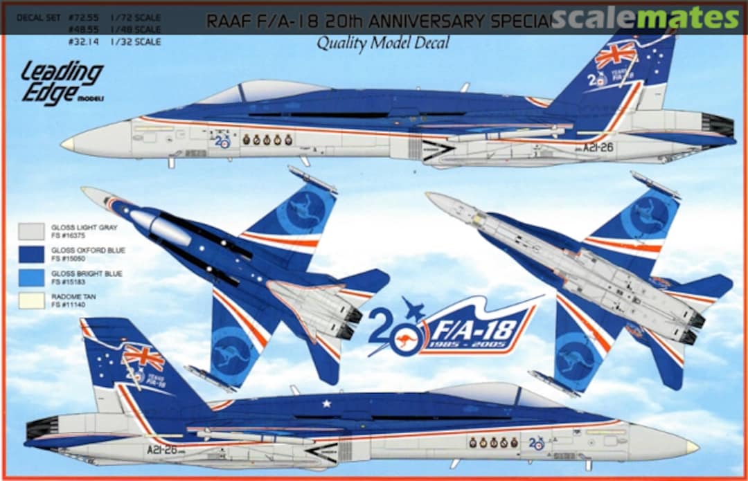 Boxart RAAF F/A-18 20th Anniversary Special 48.55 Leading Edge