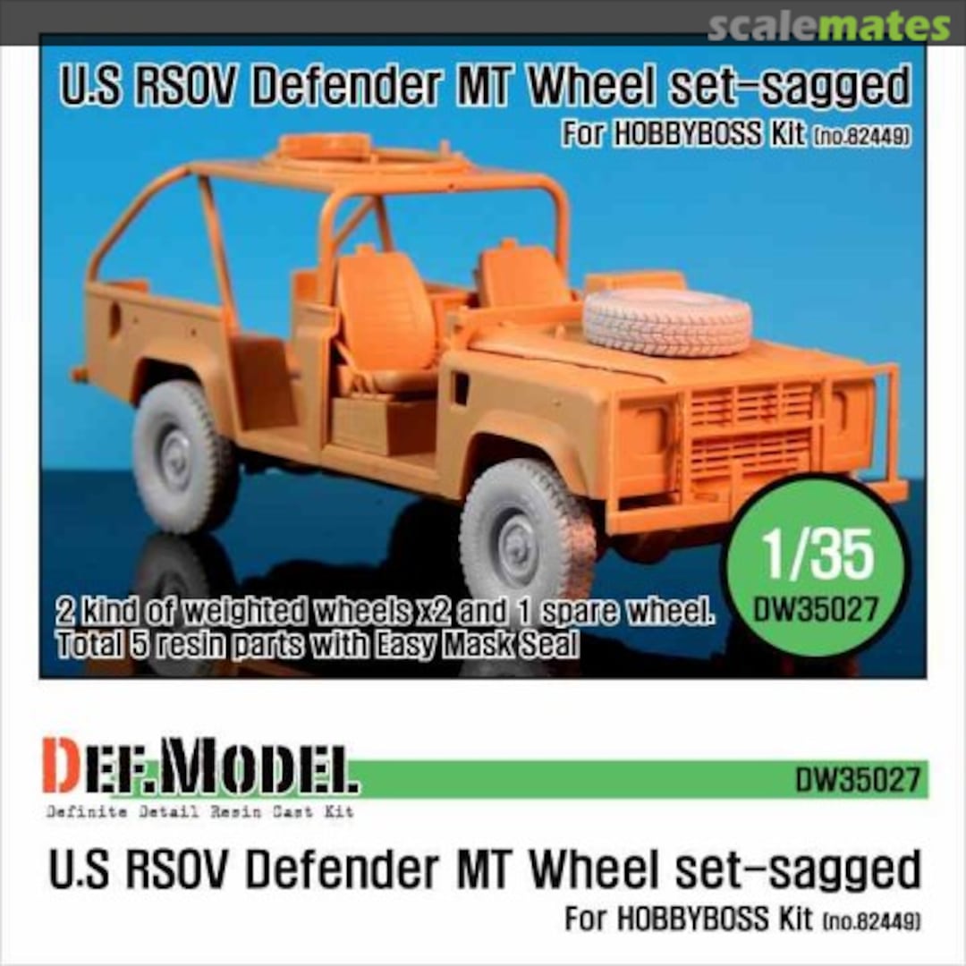 Boxart U.S RSOV Defender 'MT' - Sagged Wheel Set DW35027 Def.Model