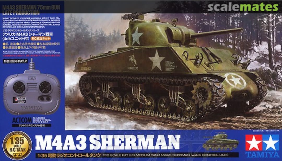 Boxart M4A3 Sherman 75mm Gun 48027 Tamiya