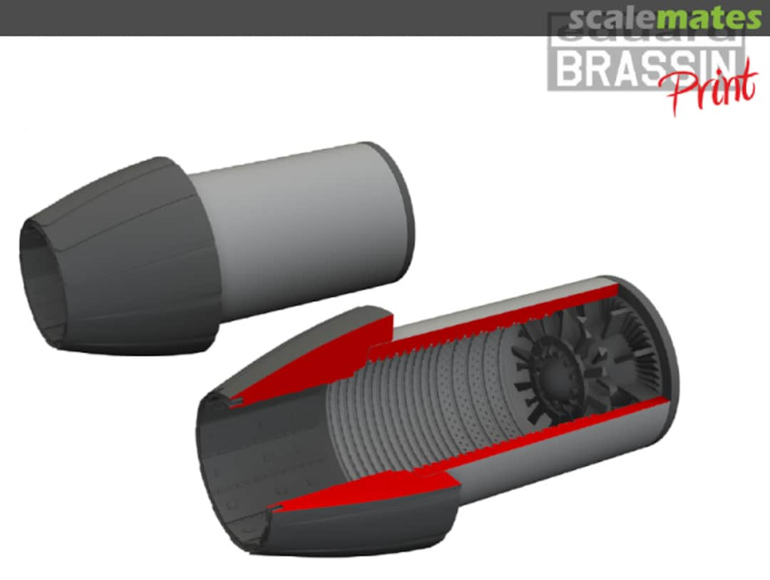 Boxart F/A-18E,F exhaust nozzles Brassin PRINT 648797 Eduard