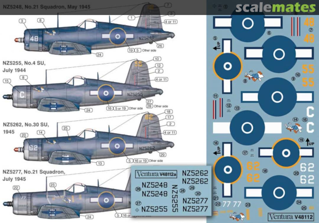 Boxart RNZAF F4U-1 Corsairs V48105 Ventura