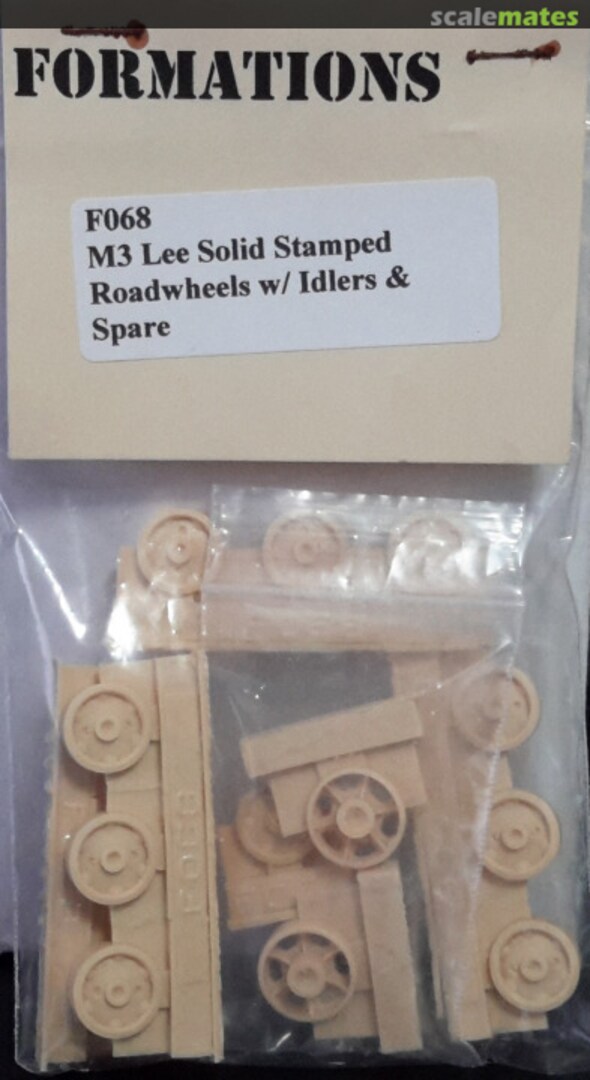 Boxart M3 Lee Solid Stamped Roadwheels w/Idlers and Spare F068 Formations