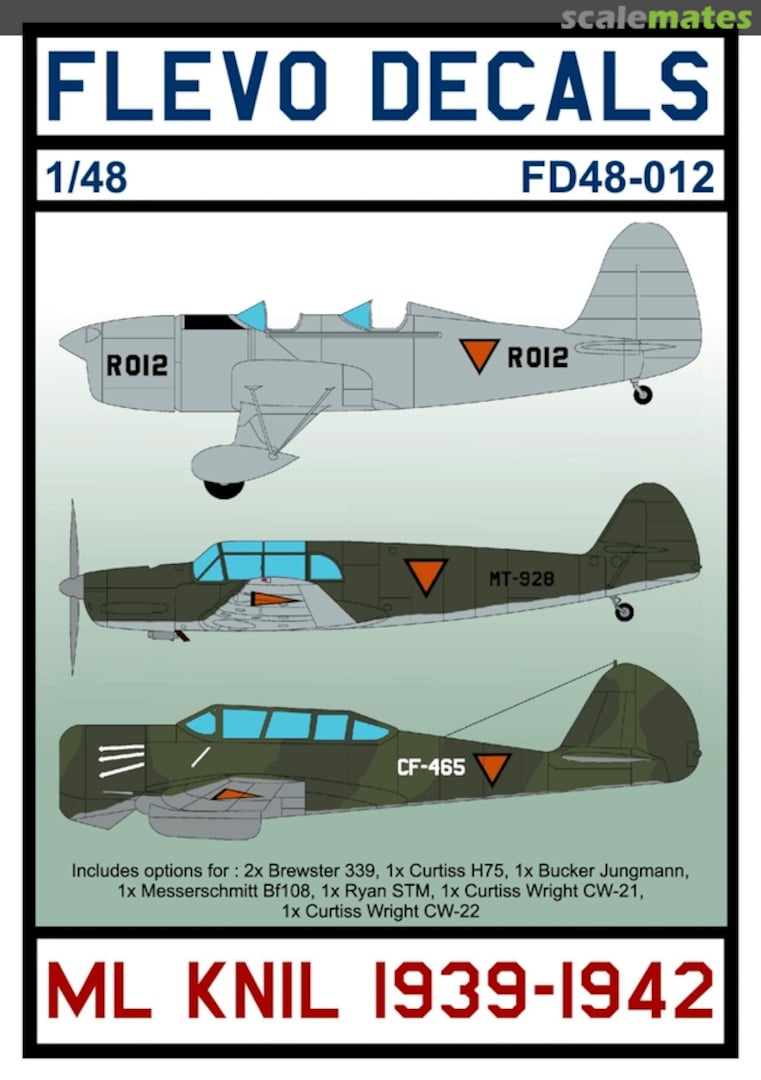 Boxart ML-KNIL 1939-1942 FD48-012 Flevo Decals