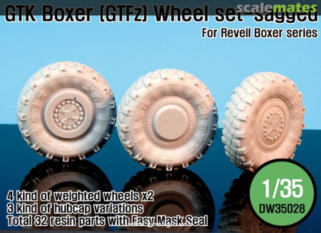 Boxart GTK Boxer (GTFz) Sagged Wheel set DW35028 Def.Model