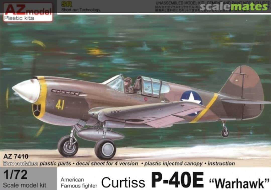 Boxart Curtiss P-40E "Warhawk" AZ7410 AZmodel