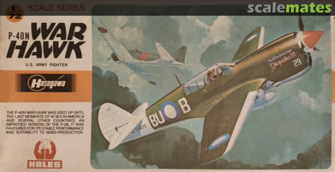 Boxart P-40 N Warhawk JS-115 Hasegawa/Hales