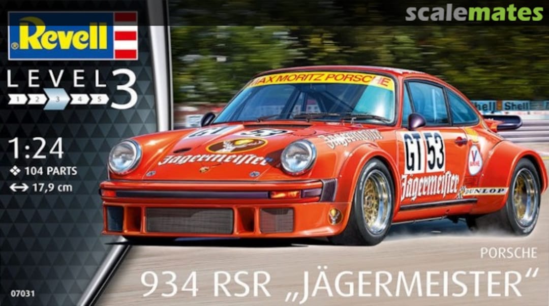 Boxart Porsche 934 RSR "Jägermeister" 07031 Revell