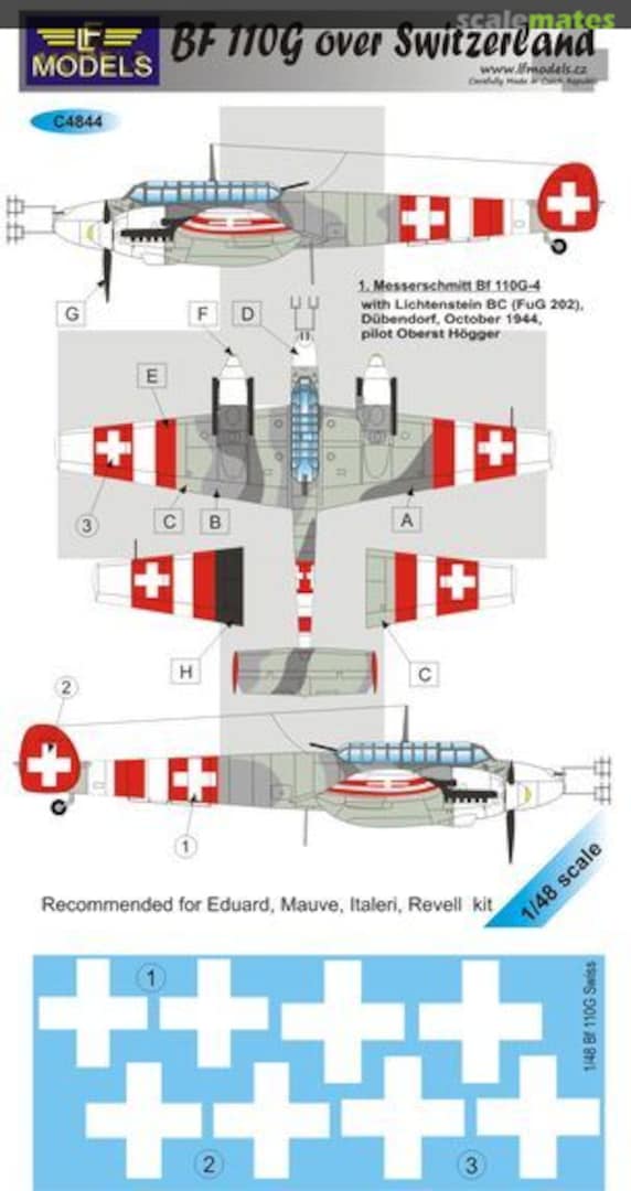 Boxart Bf 110G Over Switzerland C4844 LF Models