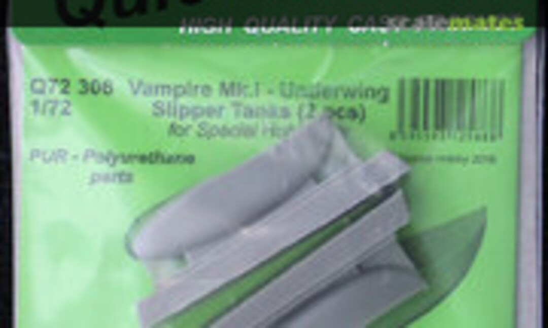 1:72 Vampire Mk.I Underwing Slipper Tanks (2 pcs), for Special Hobby kit (CMK Q72306)