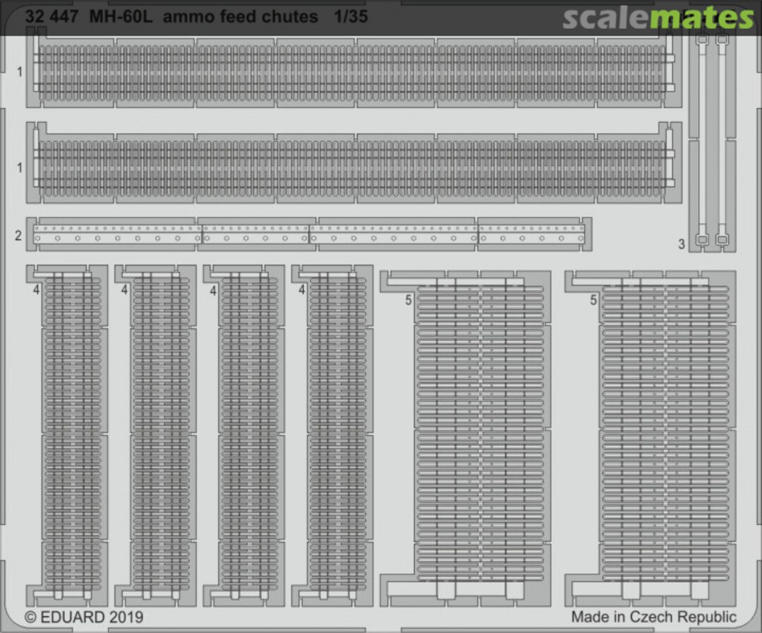 Boxart MH-60L ammo feed chutes 32447 Eduard