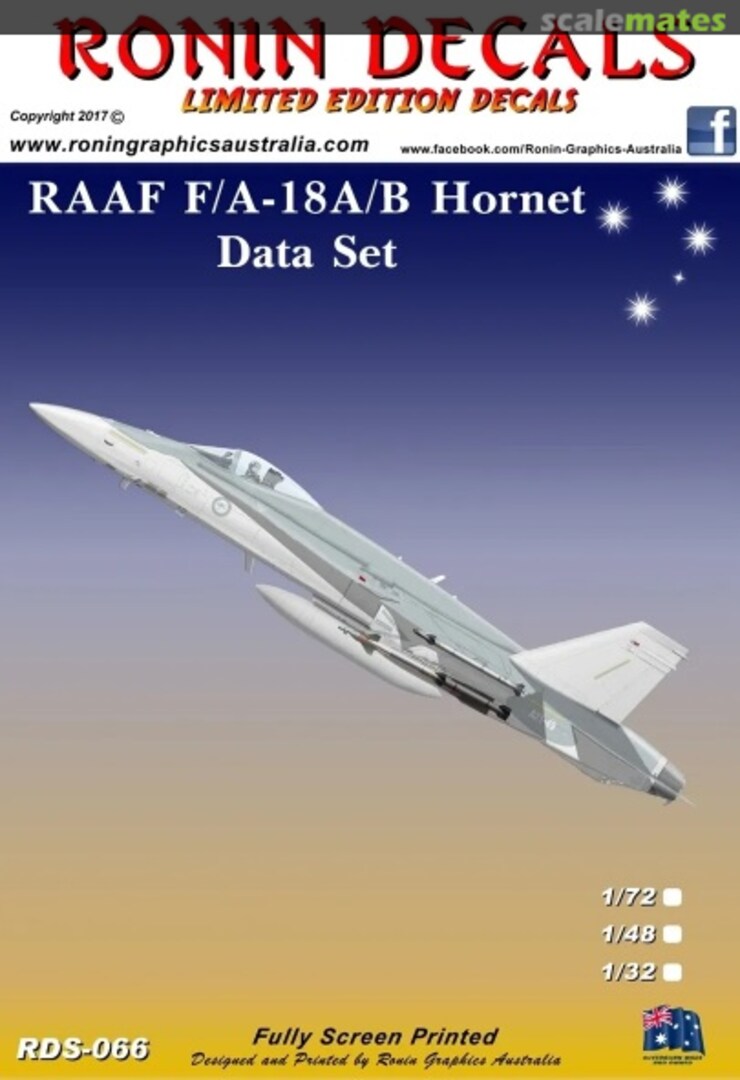 Boxart RAAF F/A-18A/B Hornet data set RDS-066 Ronin Decals